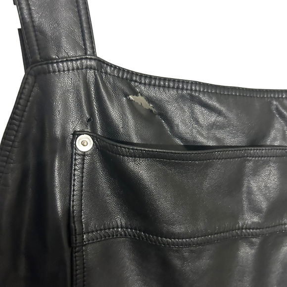 A.L.C. Braelyn Jumpsuit Faux Leather Black Size 4 - Picture 8 of 12